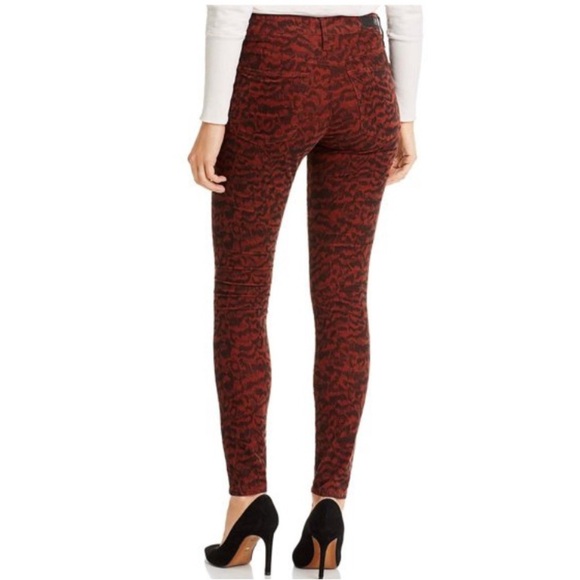 AG Adriano Goldschmied Farrah High Rise Skinny Ankle Leopard Print Corduroy Jean - Picture 8 of 17